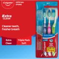 Colgate Extra Clean Toothbrush - Triple Pack (Soft). 