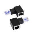 Ethernet Connector Adapter Anti-interference RJ45 90 Degree Male to Female Ethernet Connector Adapter. 