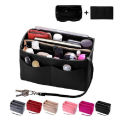 EverToner Purse Organizer Insert Felt Bag organizer with zipper Handbag and Tote Shaper Fit Tote Insert Organizer Bag. 