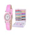 Interchangeable Watch Gift Set In Box For Girls - 6 Dial & Strap. 