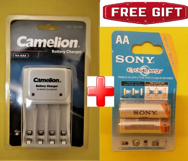 Original%20Camelion%20AA/AAA%201.2v%204%20Battery%20Cell%20Charger%20Travel%20Adapter%20+%20Rechargeable%20Sony%20AA%20Cell%20Pair.%20-%20Image%202