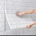 Pack of 3 Self-Adhesive 3D Foam Sheet For Brick Wall PE Foam Sheet Wall Sticker Brick Wall Sheet for Living Room Kitchen Bathroom. 