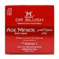 MALAMAH DR BLUSH AGE MIRACLE WHITE PERFECT NIGHT BEAUTY VITAMIN C CREAM FOR ADVANCE FACE FRESHNESS, FRECKLES, ANTI WRINKLES, ANTI AGING, DARK CIRCLES, DEEP SKIN TREATMENT AND ULTRA HD GLOW, ACTIVE SKIN TIGHTNINGS INGREDIENTS INTENSIVE EFFECTS 50G. 