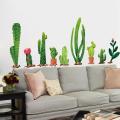 Cactus DIY Background Wall Sticker Living Room Bedroom Cupboard Glass Home Decor. 