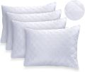 Pillow Protectors 2 & 4 Pieces Pack Quilted Zipped - Ultra Luxe Zipped Pillow Protectors, Quilted Pillow Protectors, Pillow Covers Soft & Breathable Microfiber Pillowcase Protectors, Hypoallergenic 19 x 29 Inches - White. 