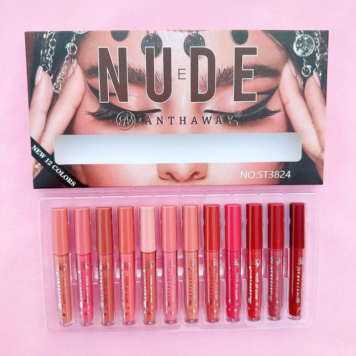 Anthaway%20-%20Pack%20of%206%20&%2012%20Matte%20Nude%20Lip%20gloss%20Tray%20-%20Image%202