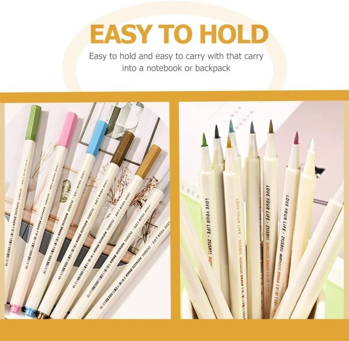 Metallic%20Soft%20Brush%2012%20Color%20Marker%20Pen%20Set%20for%20Drawing%20Lettering%20Calligraphy%20Painting%20Stationery%20School%20DIY%20Art%20Supplies%20-%20Image%203