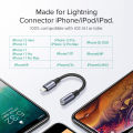 Ugreen MFi Lightning to 3.5mm Headphones Adapter for iPhone 16 Pro 15 Aux 3.5mm Jack Cable for Lightning Adapter Accessories-Black/White/Grey. 