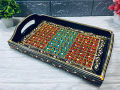 Fine Hand Painted Truck Art Wooden Tea Serving Tray, Wood Serving Tray Tea Coffee Food Platter Home Decoration Serving Tray, Decorative Truck Art Rectangular Serving Tray with Handle 12 x 8 inches" - Royal Art. 
