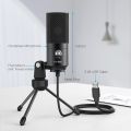 FIFINE K669B USB Microphone - Metal Condenser Recording Microphone for Windows/Mac/iOS/Android - Best For Vocals, Voice Overs, Streaming, Broadcast and YouTube Videos. 