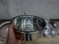 LARGE 7 Partitions Spices Container Kitchen Box with Glass Lid Stainless Steel. 