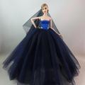 Elegant Evening Wear Princess Large Tailed Wedding Dress Noble Party Gown doll Outfit Best Gift. 