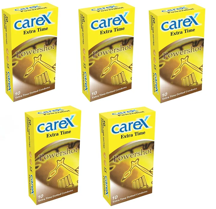 Carex%20Powershot%2010%20Extra%20Time%20Dotted%20Condoms%20X%205%20-%20Image%205