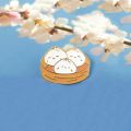 Cartoon Bamboo Steamed Bun Brooch Cute Breakfast Q Version Xiaolongbao Badge All-match Denim Shirt Canvas Accessories Collar Pin Badge Eat Me If You Like. 