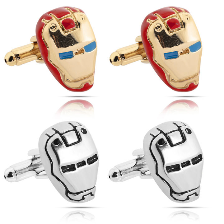 Film and teion peripheral Iron Man creative men's shirt Cufflink cufflinks