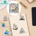 Green Home Laptop Stickers Waterproof Cartoon Decal Hand Account Journal Album Stickers. 