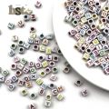 50/100/200 pcs Alphabet Beads Mixed Color Square Shape Beads for Bracelets DIY Bracelet, & Accessory Supplies Beads by BST. 
