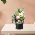 Farmhouse Flower Planter Metal Bucket Round Container Multipurpose with Handles for 10x10x7.5cm. 