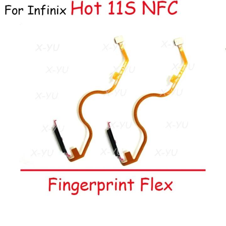 For Infinix Hot 11S NFC Home Button Fingerprint Sensor Return Power Flex Cable