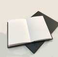 Premium Edition Leather Notebook Artist Sketch Book Hardbound A5 Blank Notebooks Hardcover Sketchbook Journal Unlined White  Paper, 50 Sheets/100 Pages Per Book, (Black, A5-Plain). 