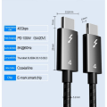 Type-C Cable 40gbps Cable USB C 8K 60Hz Certified 40Gbps Fast Speed PD100W for Macbook Pro Acer USB 4 C422. 