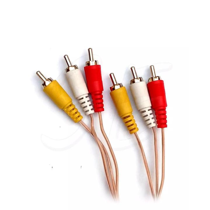 RCA To RCA Two Male Audio Video AV Cable 3+3 1.5meter / 3meter / 5meter / 10meter / 15meter
