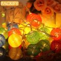 PACKIFY - 10 Cotton Ball LED String Fairy Lights Battery Operated - Led Lights for Room Decoration. 