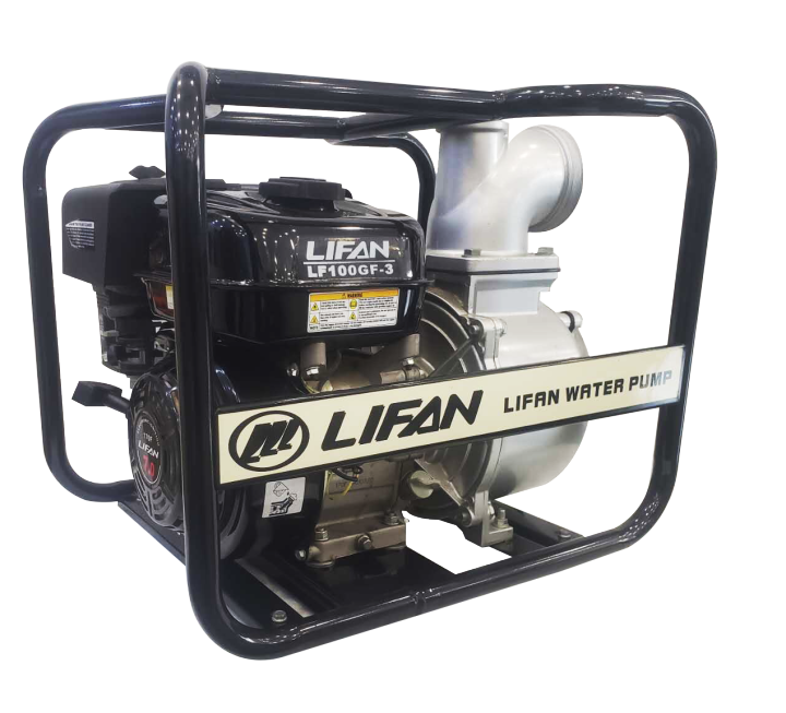LIFAN WATER PUMP LF100GF-3, 4 INCH (4x4) - 7 HP PETROL ENGINE DRIVEN - DEWATERING ENGINE PUMP PORTABLE