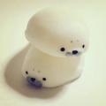White Seal Stress Relieve Squishy Squeeze Healing Toy Adult Kids. 