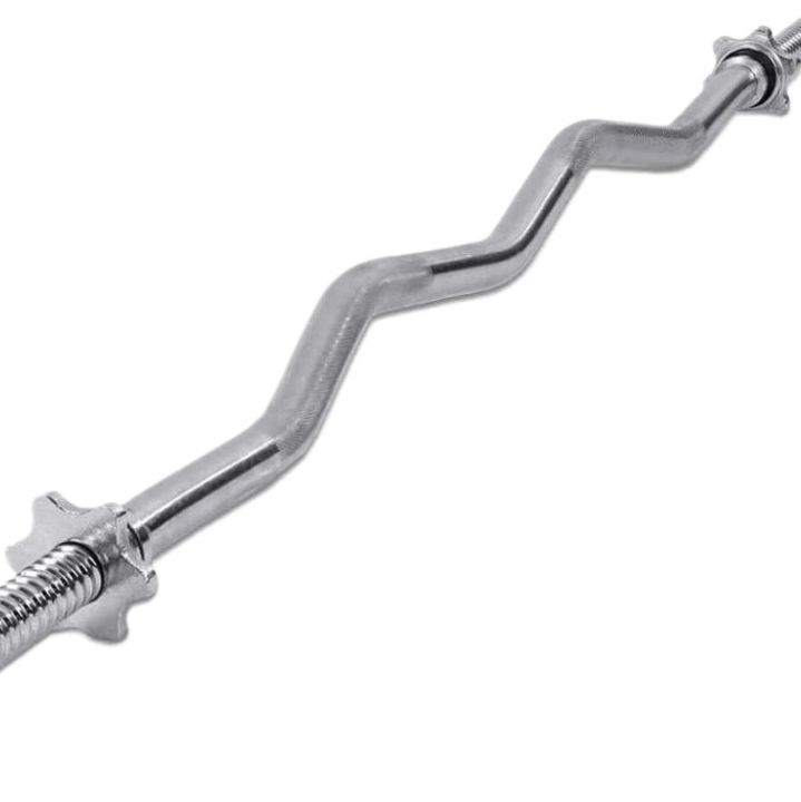 Barbell Rod Curved Rod Professional Super Curl Bar, Electroplated Strong and Sturdy Dumbbell Barbell Weight Bar Standard Ez Curl Bar Home Gym Fitness Exercise Lift