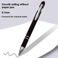 (Pack of 5) Personalized Engraved Pen Metel/Black Pen with Stylus - Customized Name Engraved Pen. 
