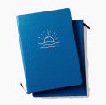Sun or Moon Minimalistic Blue BuJo Notebook Dot grid Diary Dotted pages A5 Journal. 