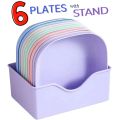 10 Plates with Stand Multi-function Spit Bone Dish Household Food Grade Plastic Spit Bone Dish Round Square Set Dining Table Garbage Plate. 