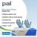 Pal Vinyl Gloves Powder Free - Blue. 