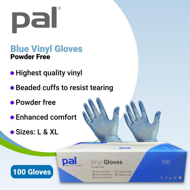 Pal Vinyl Gloves Powder Free - Blue