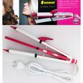 Model No SH-8088 3 In 1 Professional Electric Hair Straightener - Best Quality series with 360 Rotation Swivel Cord - All In 1 Curling Rolling Crimping - Curler - Hair Roller. 