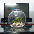 UNBREAKABLE 10" 11L  Aquarium Crystal-Clear Like a Glass Fish Bowl For Pet Hobbyists Decorating Items For Home Crafting Centerpieces Ideal gift item & kid toy for fish enthusiasts (Included Light & Accessories). 