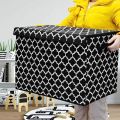 FATTAH COLLECTION- Kids large Toy Storage Box Container Bins for Nursery, Playroom Flip-Top Lid, Decorative Holders Collapsibe Storage Box Container Bins for Nursery, Playroom, Closet, Home Organizer (Black). 