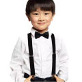 Imported Made Adjustable Suspenders Gallus With Bow Tie For Kids Stretchable Elastic -Assorted Colors. 