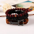 New Hand Wrap Leather Bracelets Men Charm Guitar Wrist Band Jewelry Boys Accessories. 