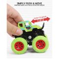 ack of 2 Pcs Set - Friction Powered Mini Tricycle Cartoon Scooter and 360 Monster Truck Car Toy For Kids Boys and Girls Diecast Toys Cars - Push and Go Die Cast Vehicle. 