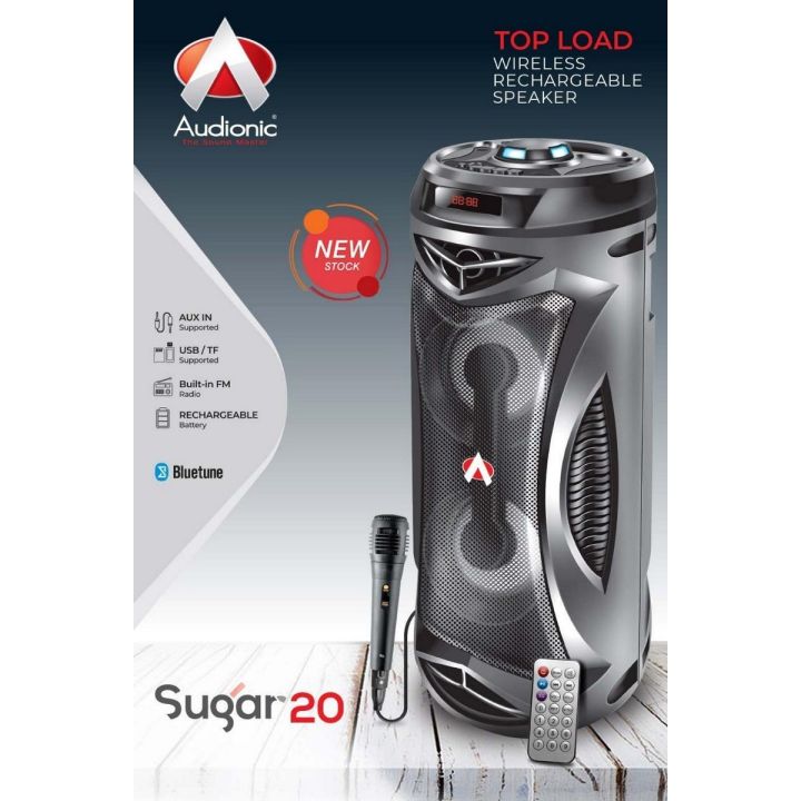 Audionic - Sugar 20 - Wireless Rechargeable Bluetooth Portable Speaker