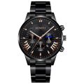 【Can last for 10 years】 Fashion Business Dashboard Calendar Fake Three-Eye Quartz Watch Roman Men's Watch   Luxury Watch. 