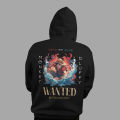 Monkey D. Luffy 'Wanted Pirate King' Hoodie – Unisex One Piece Anime Hoodie, Claim the Bounty in Style. 