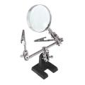 Easy-carrying Helping Third Hand Tool Soldering Stand With 5X Magnifying Glass TE-805. 