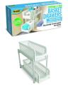 Versatile 2 Tier Portable Sliding Basket Drawers Storage Cabinet Box. 