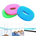 Rauf Traders 1 Pcs 5 Meter Plastic Windproof and anti-slip clothesline non slip clothes hanging rope with hooks. 