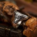 Original Aqeeq Stone 925 Silver / Chandi Turkish Men's Ring. 