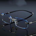 Presbyopia Glasses High Definition Frameless HD Reading Glasses Anti Fatigue Anti Blue Glasses for Men's Office Use Daily. 