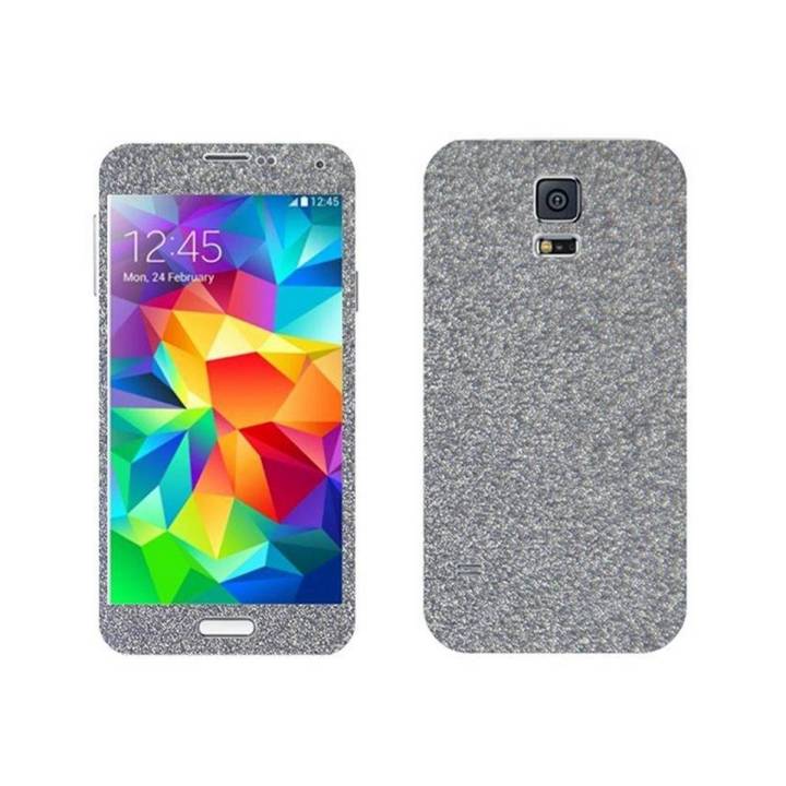 Samsung Galaxy S5 Silver Glitter Mobile Skin
